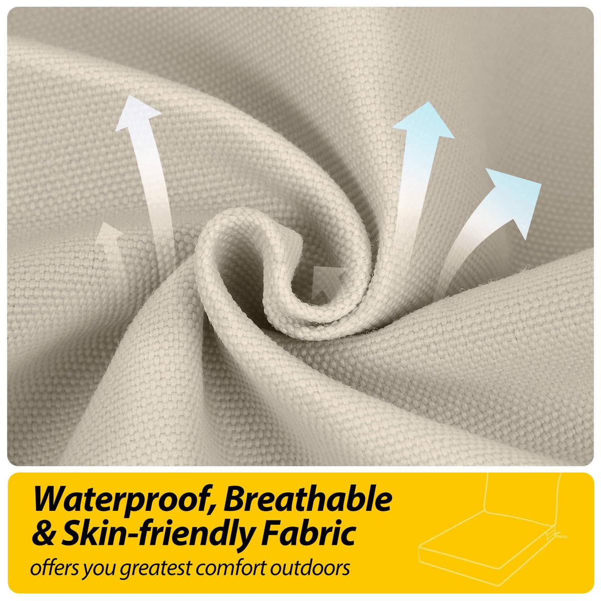 AAAAAcessories pillow is 100% polyester for soft, durable back support