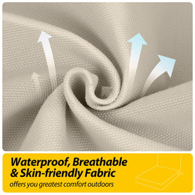 AAAAAcessories pillow is 100% polyester for soft, durable back support