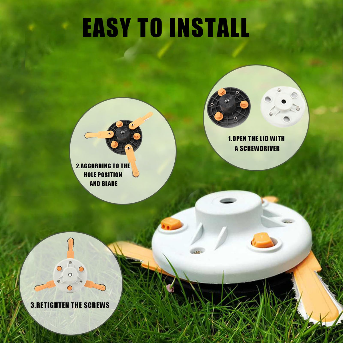 AAAQQ blades showing easy installation with basic screwdriver