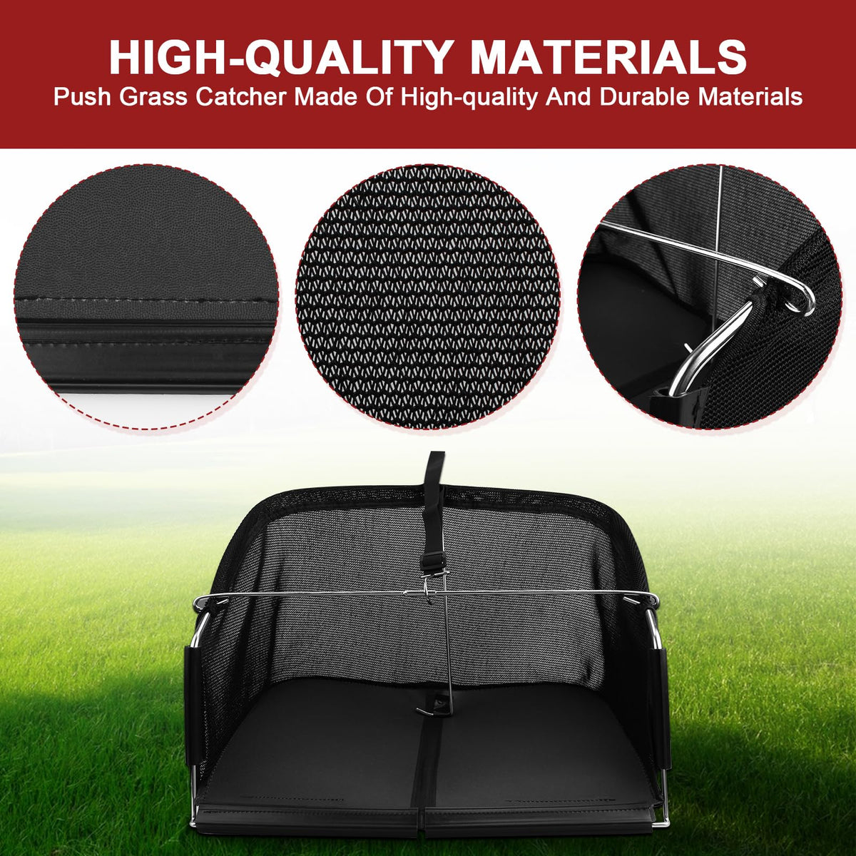 AAAQQ GC91416 catcher grass easy-to-clean design helps maintenance.