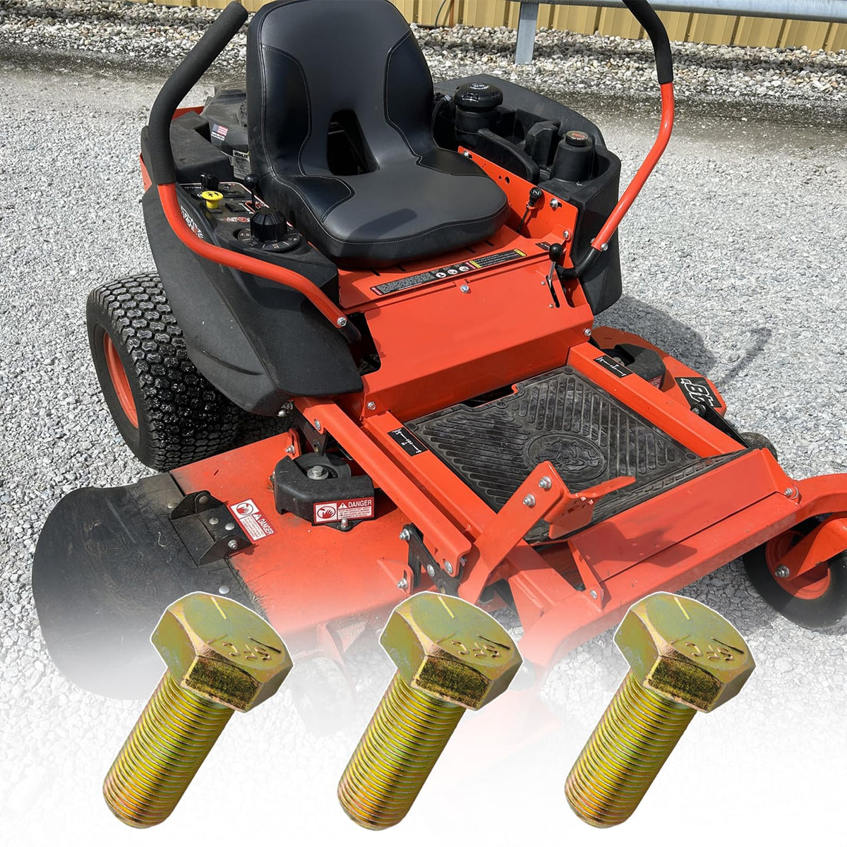 AAAQQ GR8 bolt for Maverick 60-inch deck helps quick blade changes