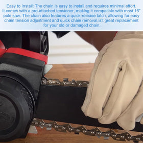 AAAQQ low kickback design enhances safety during outdoor cutting.