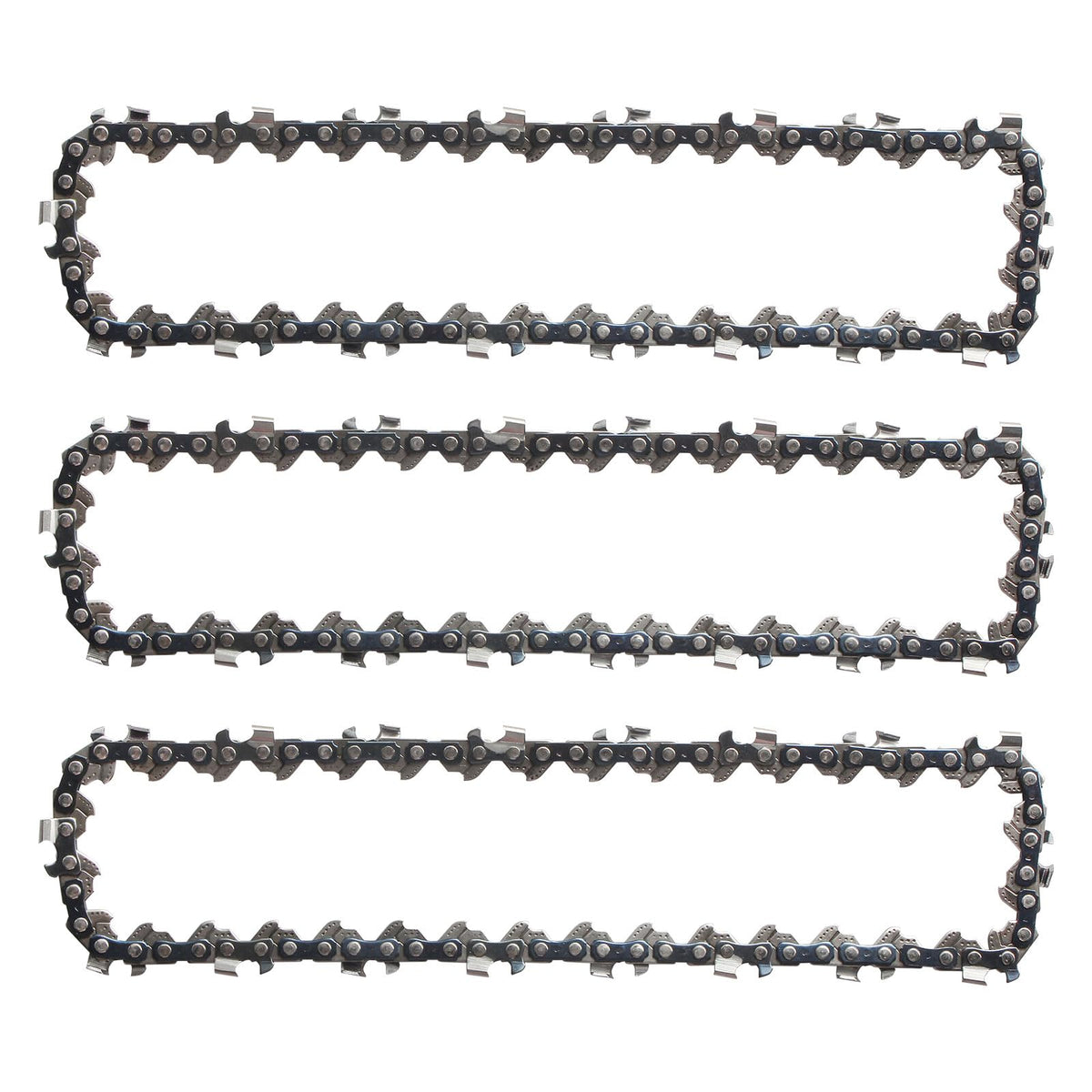 AAAQQ mini chainsaw chain front view for 6 inch saw ready for quick replacement