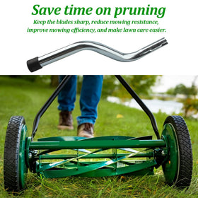 AAAQQ SK-1 compatibility chart for common manual reel mowers enabling home maintenance.