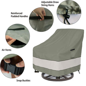 Aacabo air vent design preventing condensation on outdoor chair
