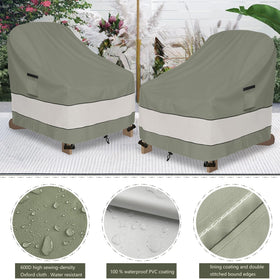 Aacabo elastic hem and buckles keep chairs secure in gusty weather.