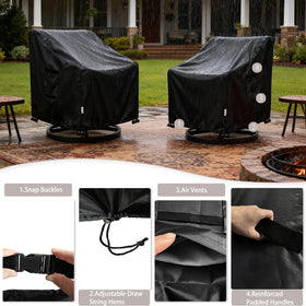 Aacabo cover vent design reducing condensation for a dry-looking outdoor seating area