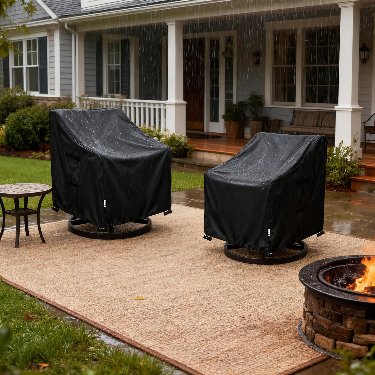 Aacabo durable outdoor cover protecting cushions from rain and sun exposure