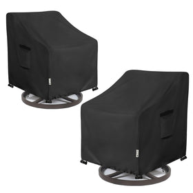 Aacabo Patio Chair Cover front view highlighting waterproof protection for outdoor chairs