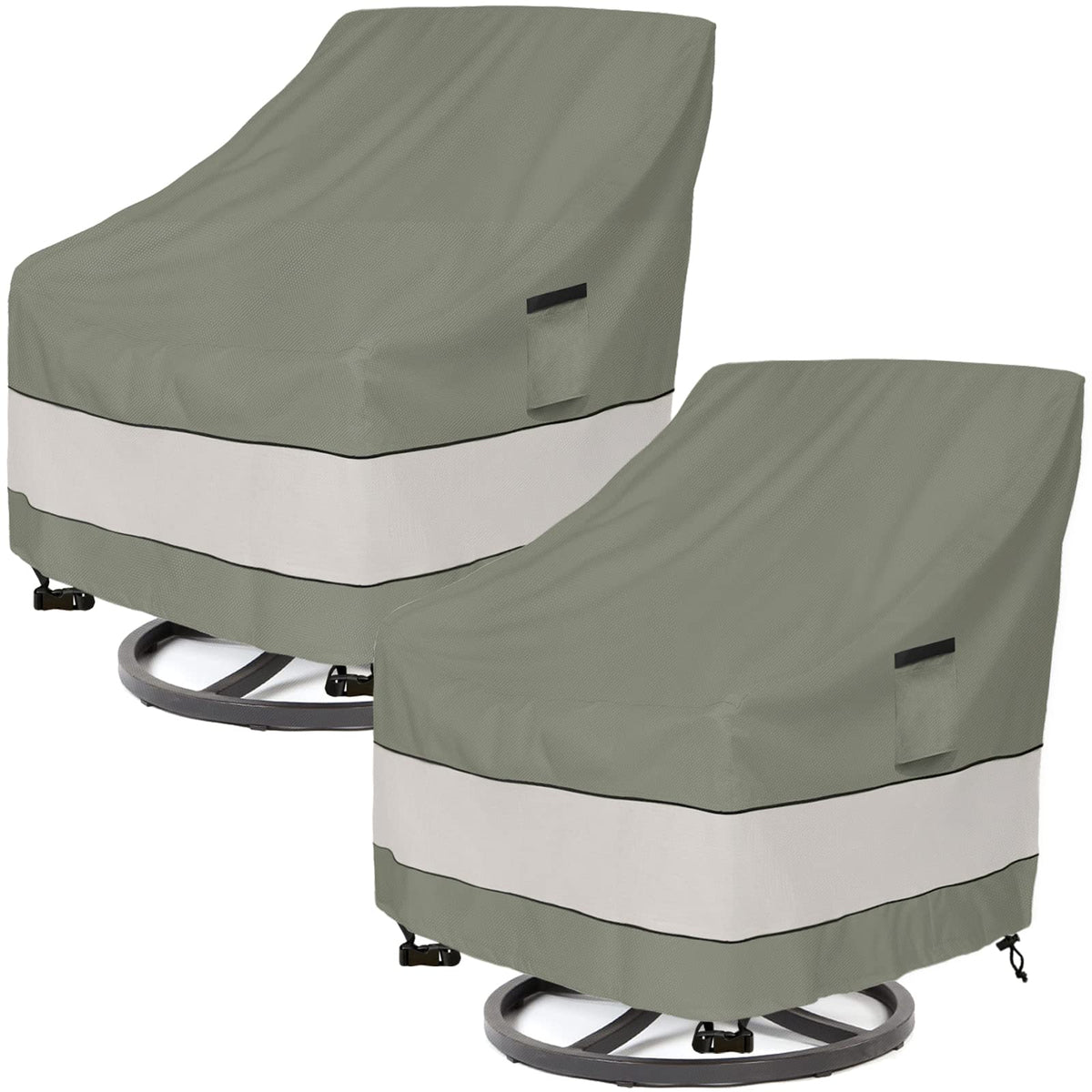 Aacabo patio chair cover on a swivel chair, waterproof protection