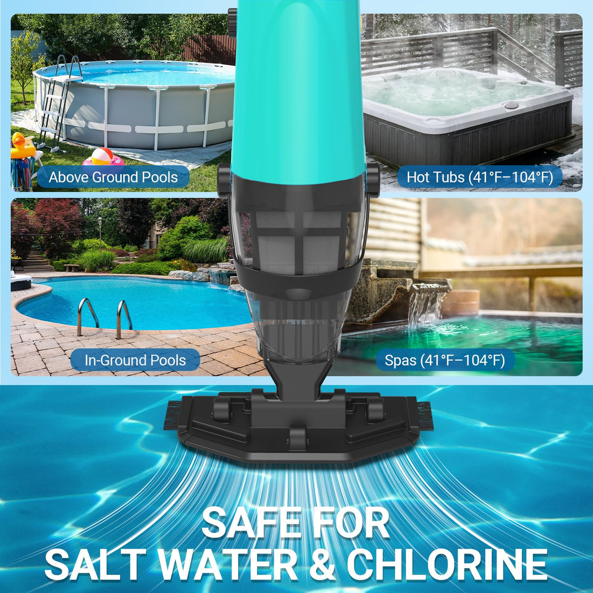 Aaculpet IPX8 waterproof ABS body for safe underwater use.