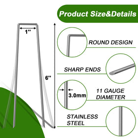 AAGUT galvanized steel stakes provide rust-resistant support for lawn edging and ground cover.