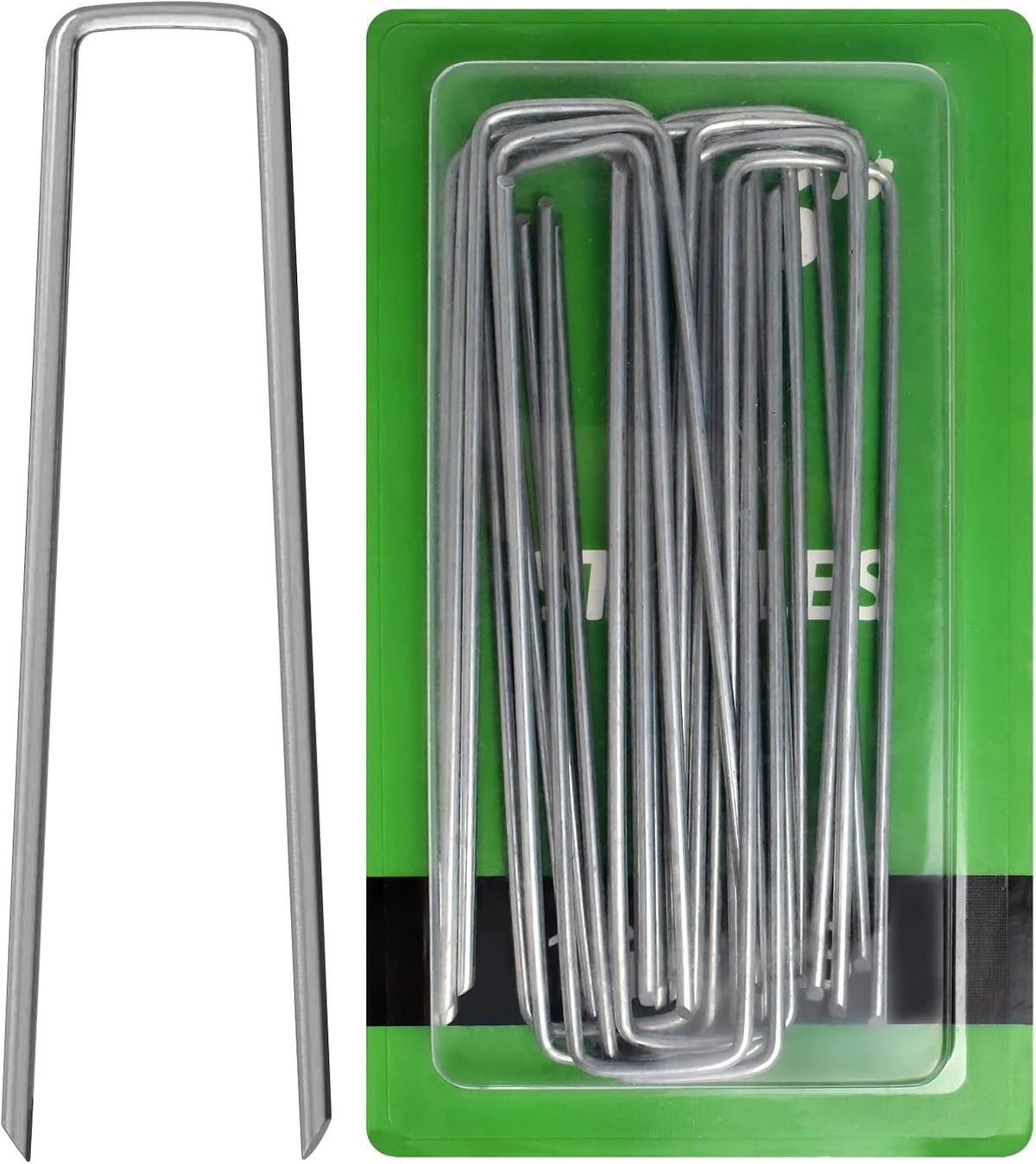 AAGUT landscape stakes 6in 11ga securing weed fabric for durable outdoor projects.