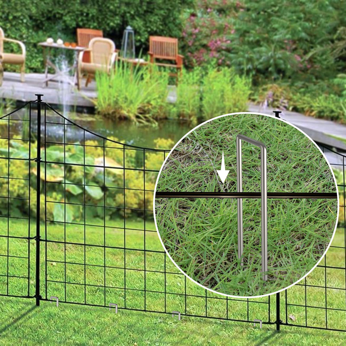 AAGUT durable metal stakes resist bending in wind and weather.