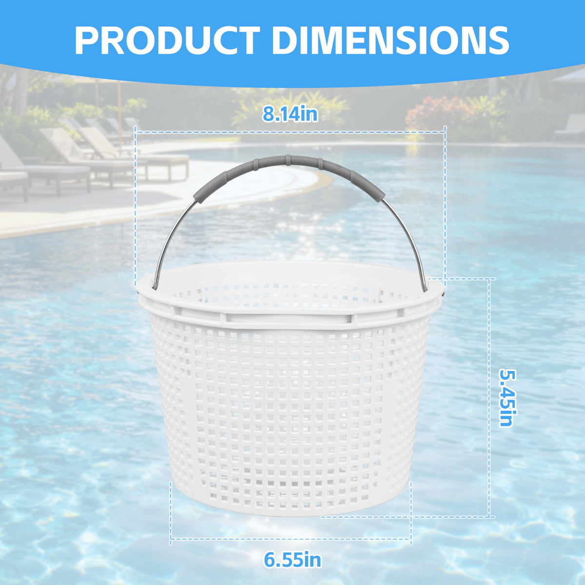 A AIRMACHIN pool skimmer basket for Waterway 542-3240 offers secure debris capture.
