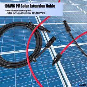 AAKL roof installation scene showing secure outdoor solar cable