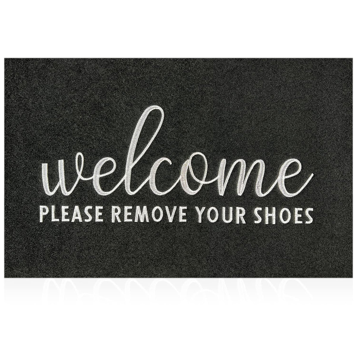 AAZZKANG embroidered welcome mat design adds elegance to your entry for guests.