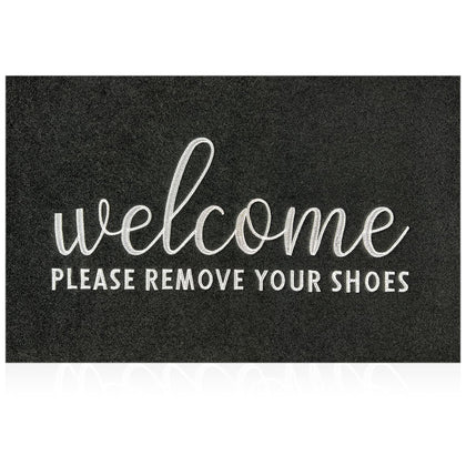 AAZZKANG embroidered welcome mat design adds elegance to your entry for guests.