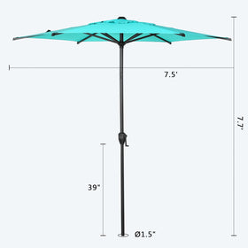 Abba Patio Lyon umbrella shade for 4-6 people by the pool.