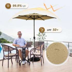 Abba Patio Lyon tilt button demonstrates adjustable shading on sunny days.