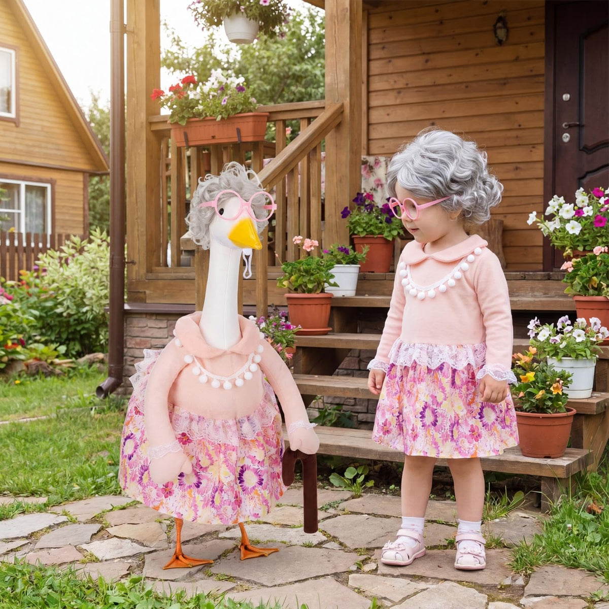 Abbylike ready-to-dress set for 23-inch goose boosts seasonal whimsy.