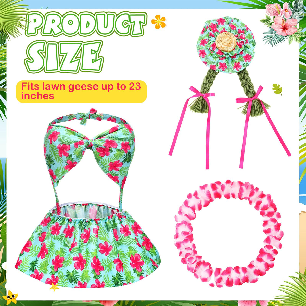 Abbylike bikini goose top detail highlights vibrant summer style for yard decor.