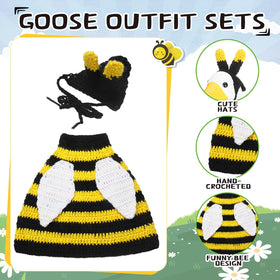 Abbylike crochet fabric detail of bee outfit showcases stylish texture.