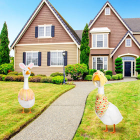 Abbylike Easter goose outfit colorful details ideal for photo-friendly holidays.