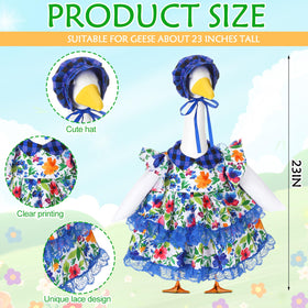 Abbylike floral goose costume enhances porch decor with playful style