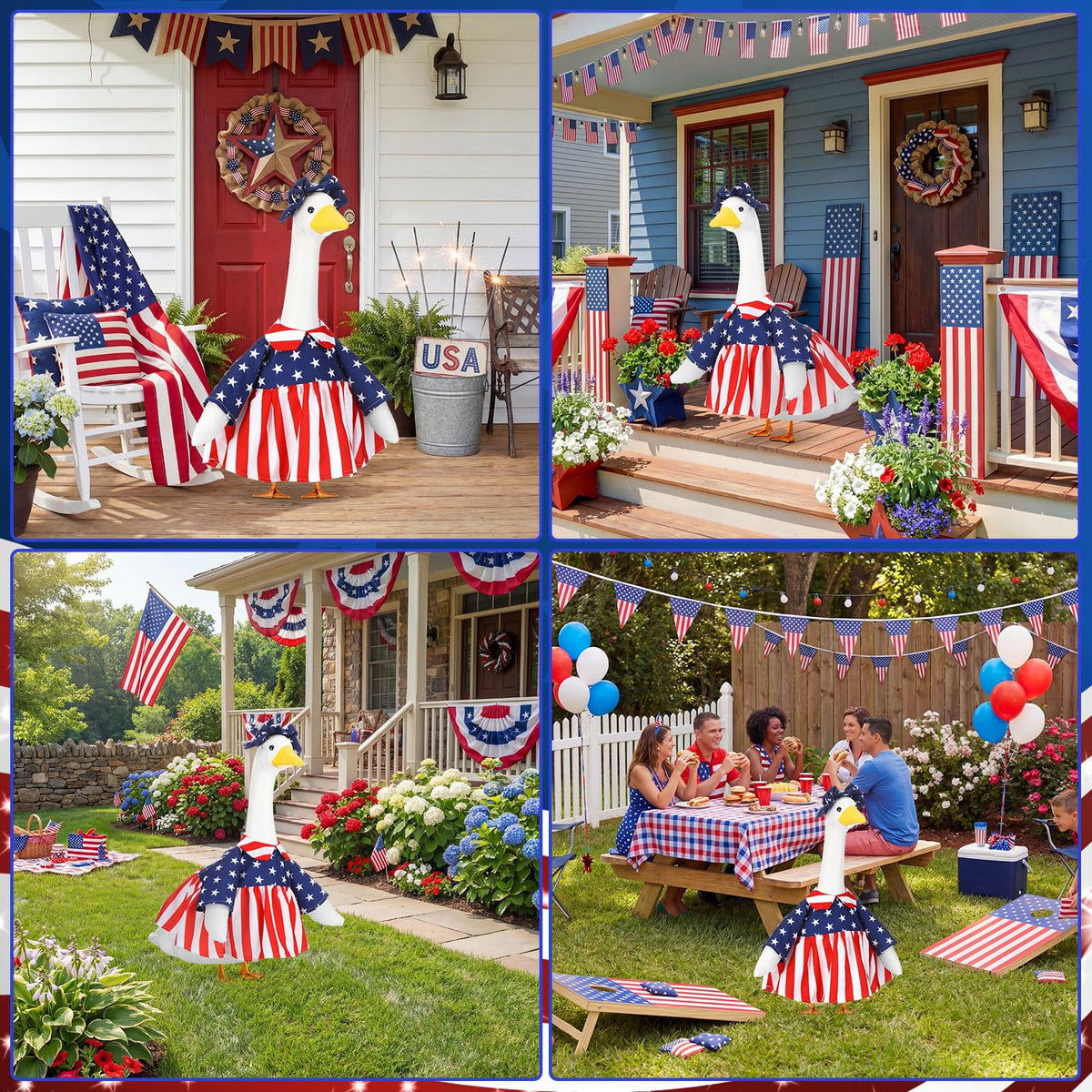 Abbylike fourth of july goose costume set makes dressing geese simple.