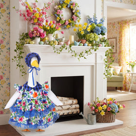 Abbylike garden goose ensemble accentuates yard decor for spring gatherings