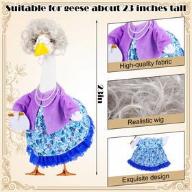 Abbylike goose costume pearl necklace adds playful sparkle to display