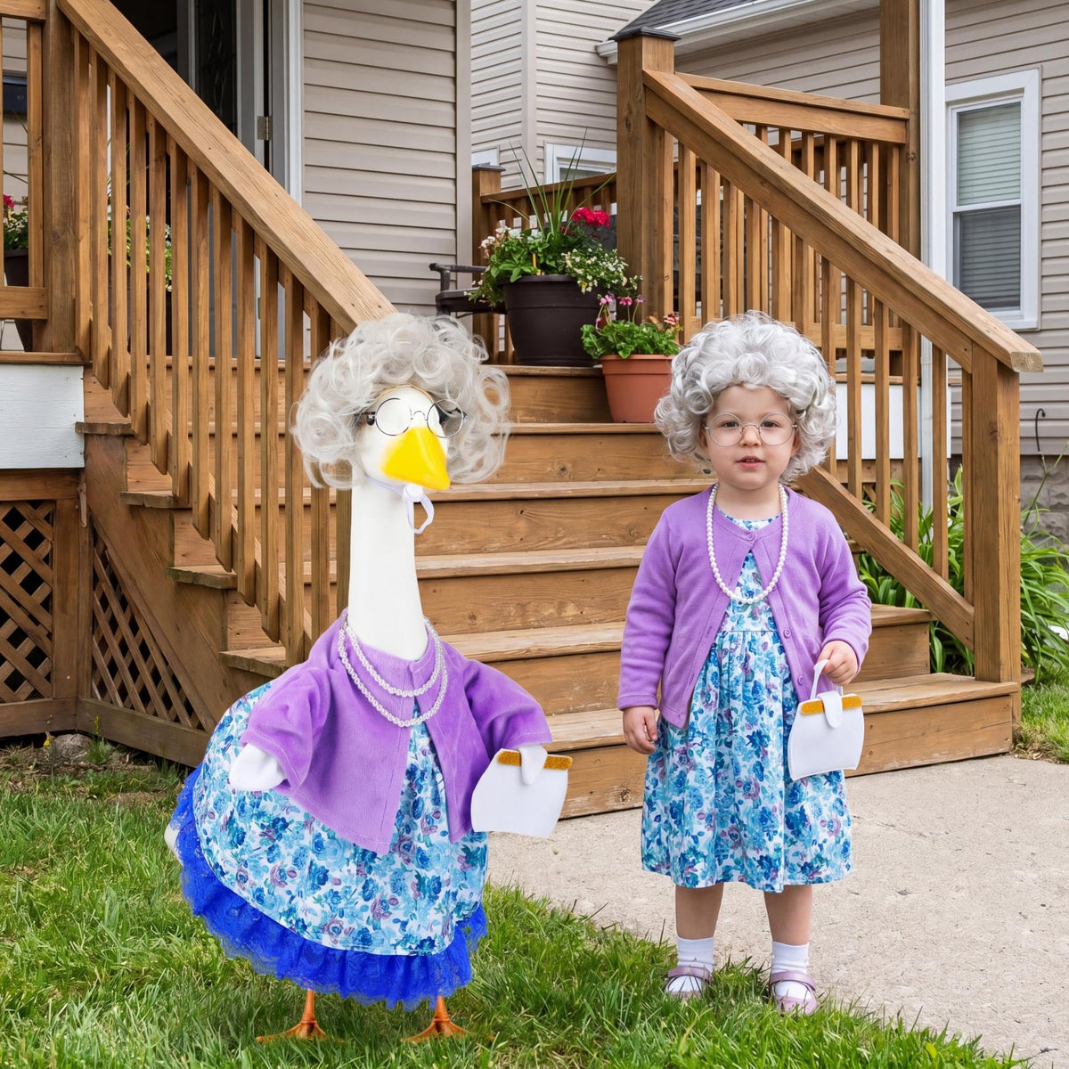Abbylike outdoor decor goose costume for garden parties and holidays