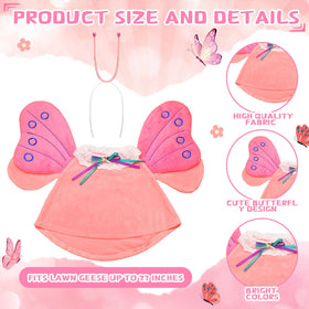 Abbylike pink butterfly headband for porch goose displays