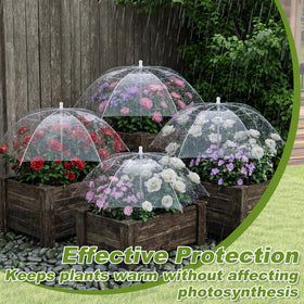 Abbylike sturdy plastic frame delivers durable garden protection.