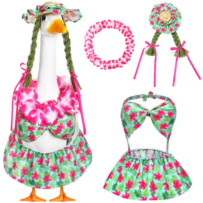 Abbylike summer goose outfit full display enhances outdoor decor and party vibes.