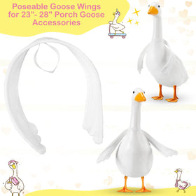 Abbylike white goose wing decoration for outdoor use with quick styling.