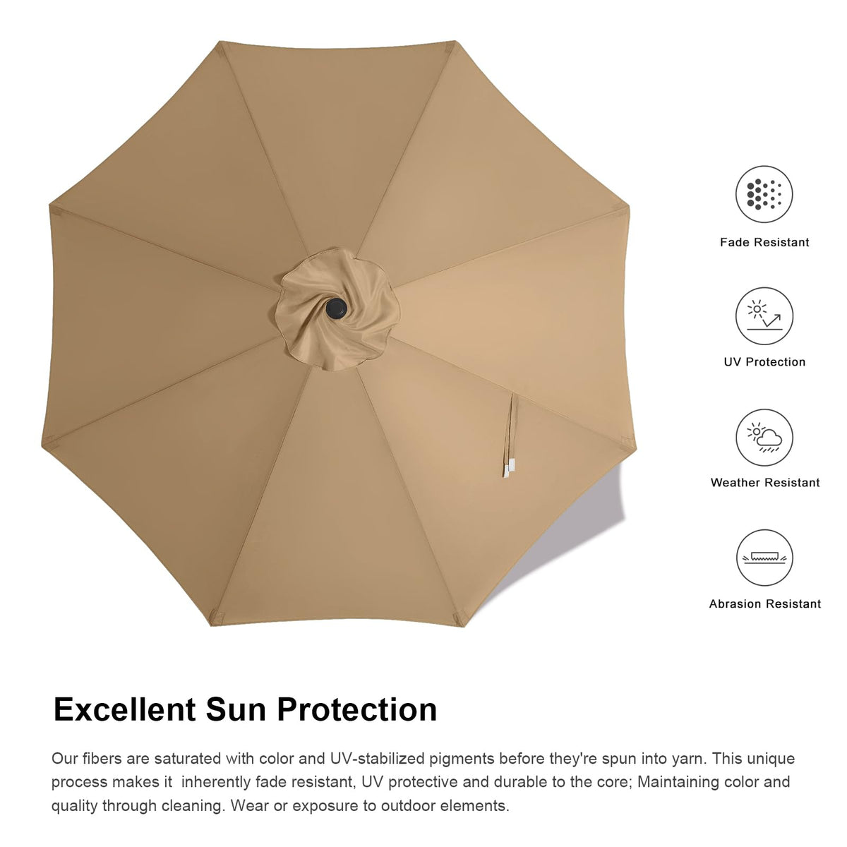 ABCCANOPY 10ft umbrella over patio dining setup