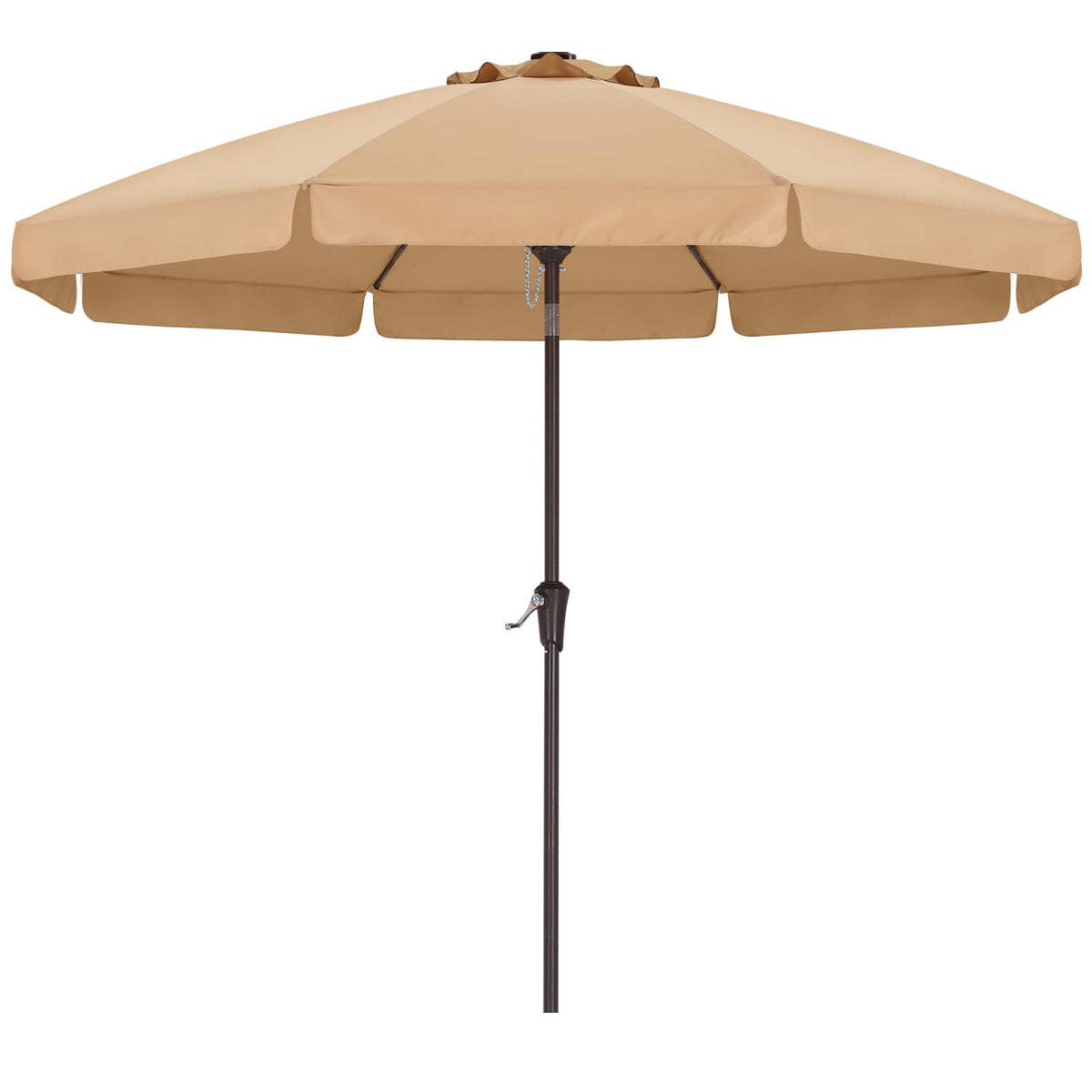 ABCCANOPY 10ft scalloped umbrella seen from top view providing wide shade