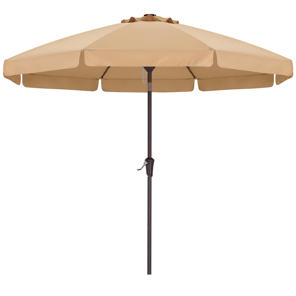ABCCANOPY 10ft scalloped umbrella seen from top view providing wide shade