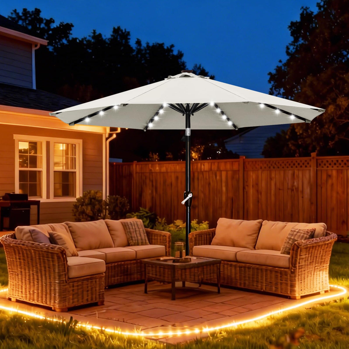 ABCCANOPY anti-rust steel frame and eight ribs ensure stable shade