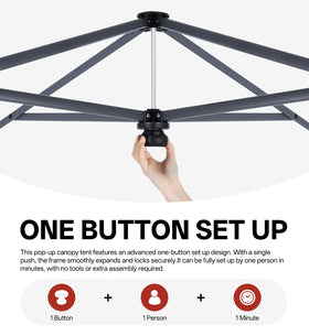 ABCCANOPY Pre-assembled frame enables quick setup by one person