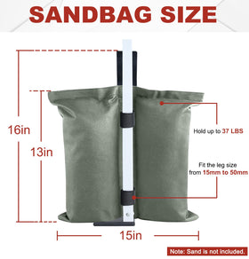 ABCCANOPY weight bags close-up showing Velcro strap detail