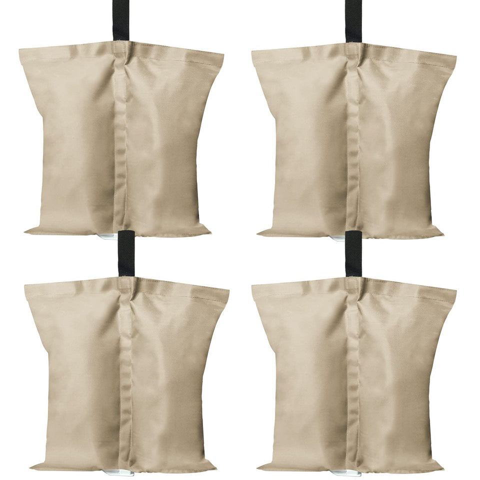 ABCCANOPY canopy weights beige pack with secure strap for windy stability.