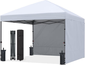 ABCCANOPY Easy Pop Up Canopy setup shown for quick outdoor assembly