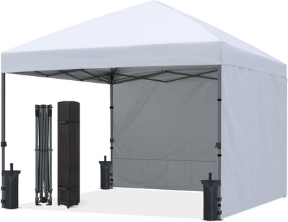 ABCCANOPY Easy Pop Up Canopy setup shown for quick outdoor assembly