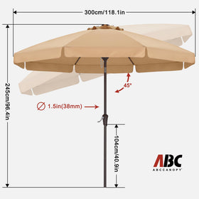 ABCCANOPY fiberglass ribs deliver sturdy support for stable shade in wind