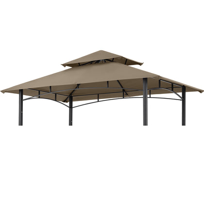 ABCCANOPY grill canopy top khaki, angled view showcasing durable 5x8 outdoor shade