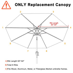 ABCCANOPY khaki canopy replacement; reinforced stitching and UV-protective fabric for outdoor use.