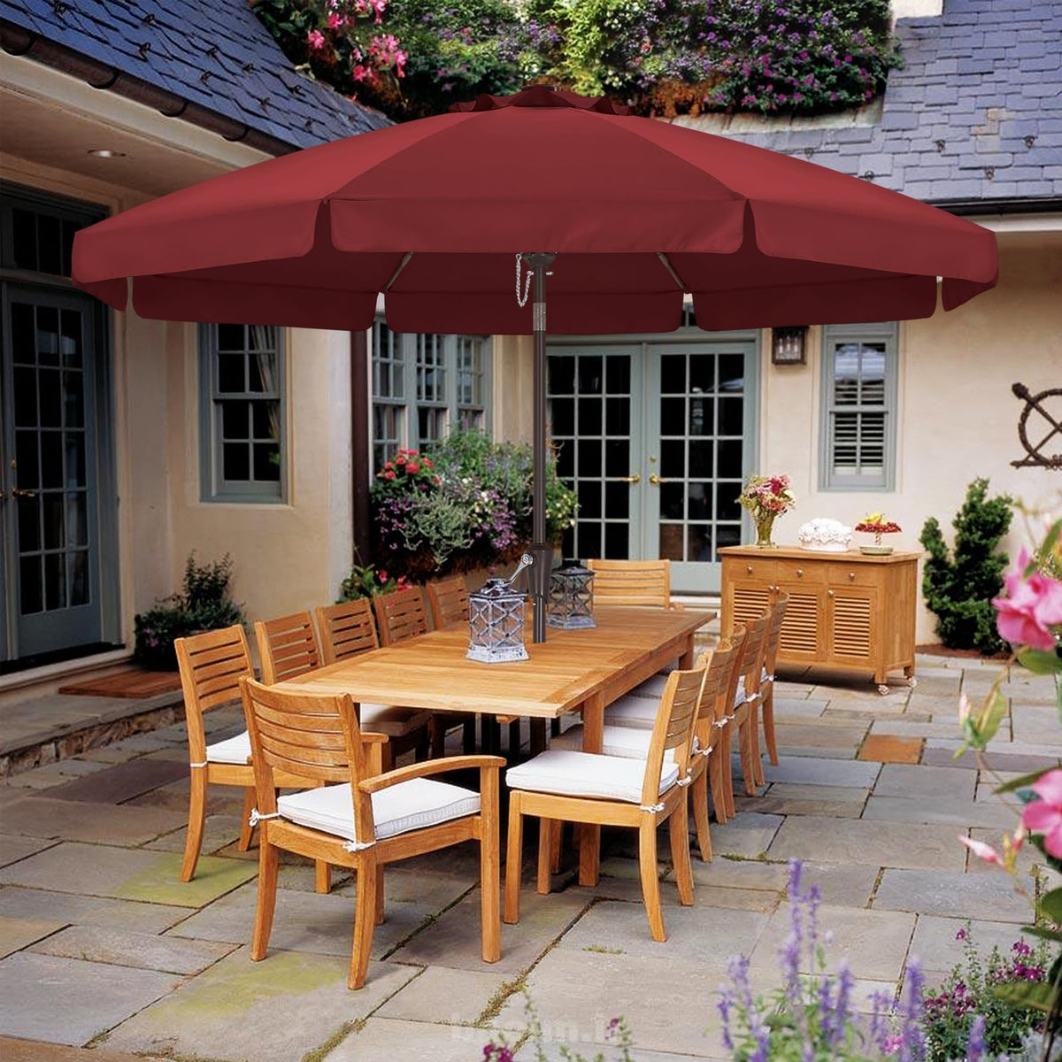 ABCCANOPY patio umbrella in a deck setting delivering reliable shade.